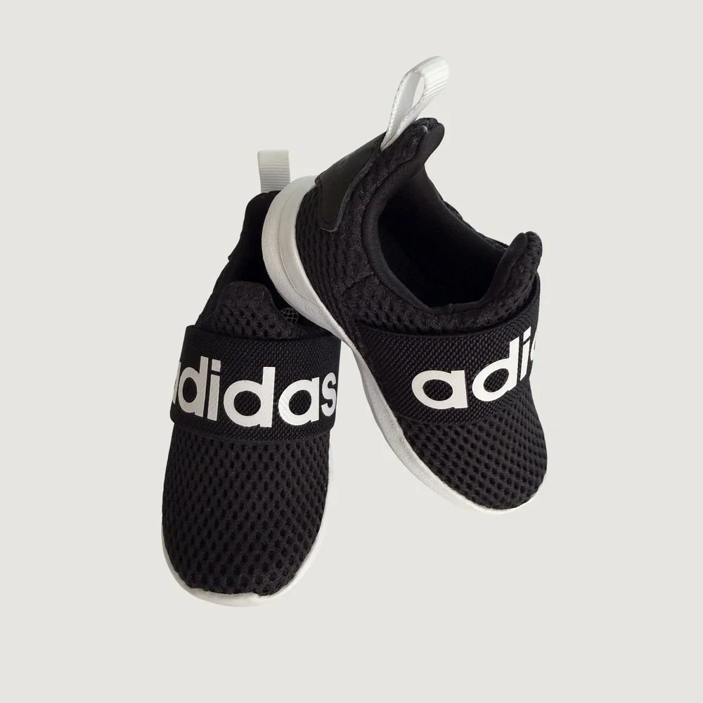 Adidas Lite Racer Adapt 4.0 Baby/Toddler Black White Slip On Sneakers Size 5K